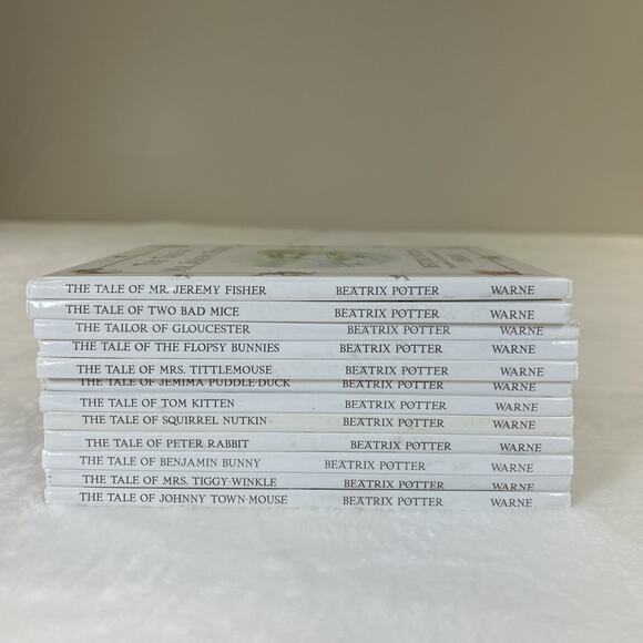 Peter Rabbit Library: 12 Book Box Set by Beatrix Potter 1997 GUC Bnfts Charity - Picture 9 of 12